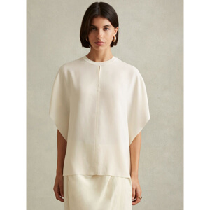 REISS TANIA Draped Sleeve Top